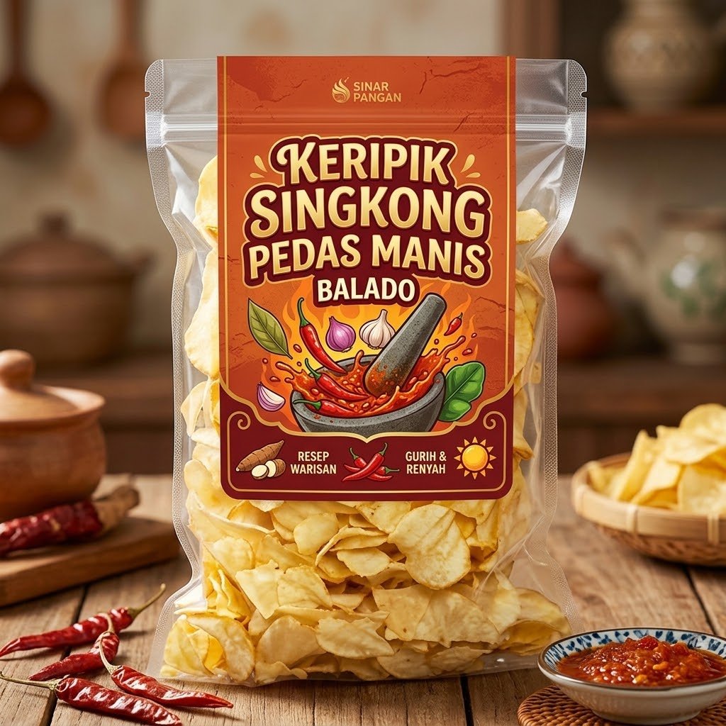 Keripik Singkong Pedas Manis Balado
