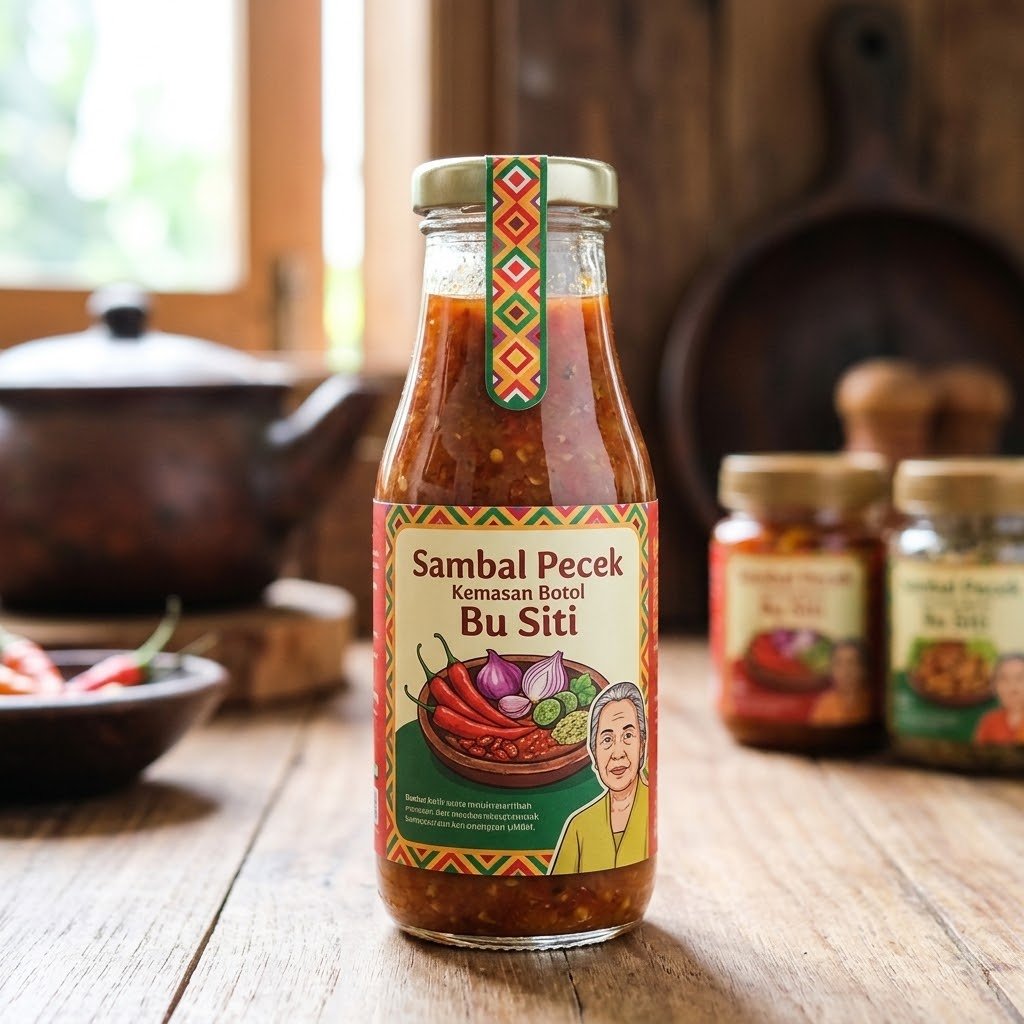 Sambal Pecek Kemasan Botol Bu Siti