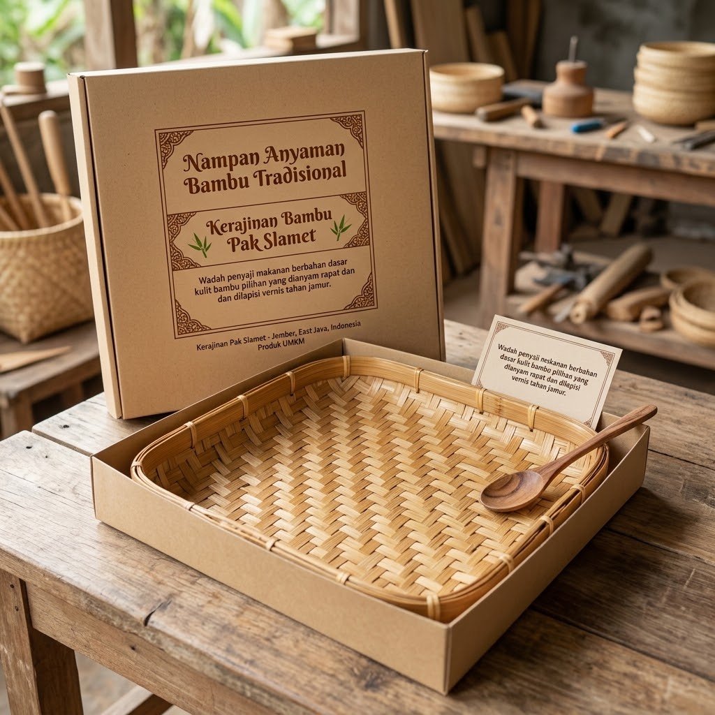 Nampan Anyaman Bambu Tradisional